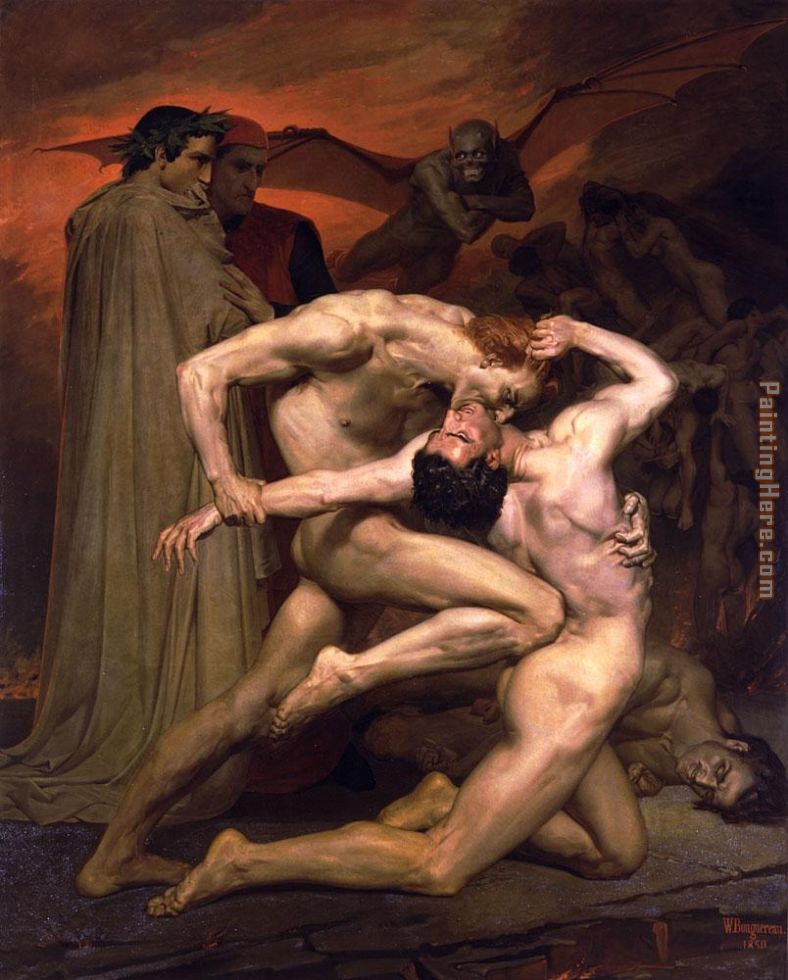 William Bouguereau Dante and Virgil in Hell